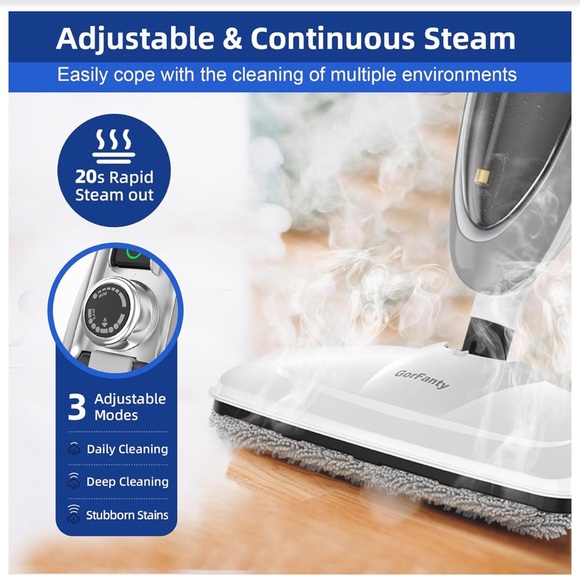 Steam Mop - 10-in-1 MultiPurpose Handheld Steam Cleaner Detachable Floor Steamer - Picture 5 of 10